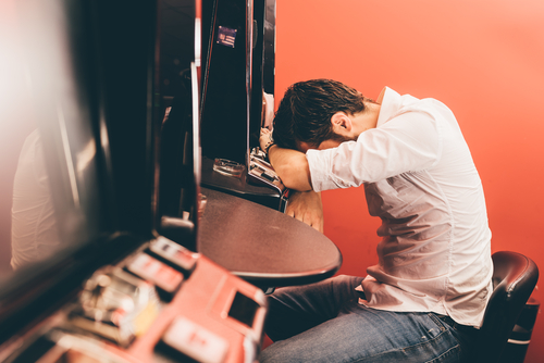 This behavioral addiction is when individuals compulsively engage in gambling activities despite negative consequences such as excessive spending and debt and the inability to control the behavior.