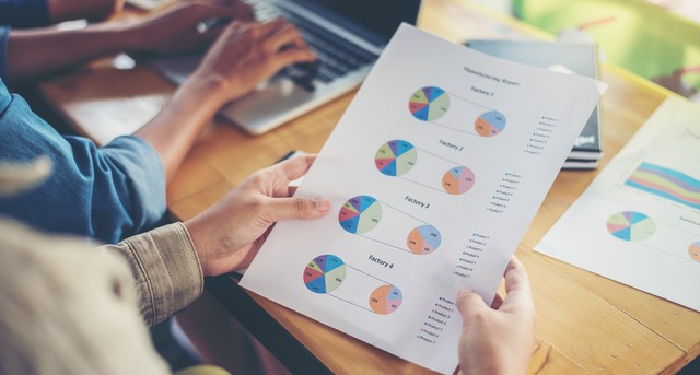 small business woman s hands working and holding business information